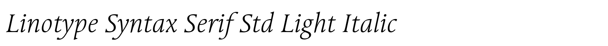 Linotype Syntax Serif Std Light Italic image